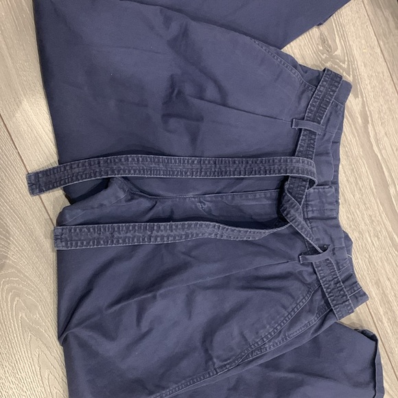 Pleated Tie Belt Girlfriend Chinos - Picture 6 of 8